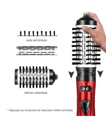 Brosse Sèche-Cheveux Multifonctionnelle - Cheveux Secs, Bouclés et Lisses l'achat 