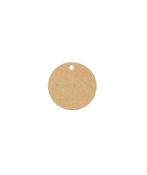 Etiquettes 4 cm rondes kraft suggérées chez