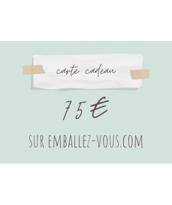 Carte cadeau emballez-vous.com 75€ outlet