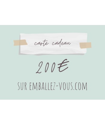 Carte cadeau emballez-vous.com 200€ votre